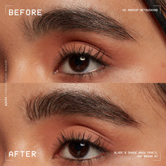 NYX Blade & Shade ofrece acabado natural con sombreado suave para cejas definidas.