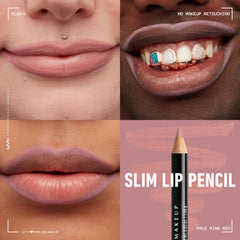 NYX Slim Lip Pencil Pale Pink swatch on lips.