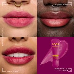 Textura cremosa de NYX Smushy Matte Lip Balm para aplicar suavemente