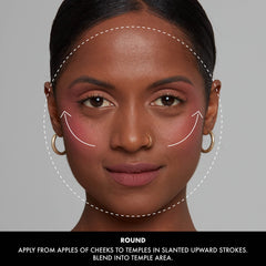 Natural finish and lightweight feel of NYX Sweet Cheeks on skin