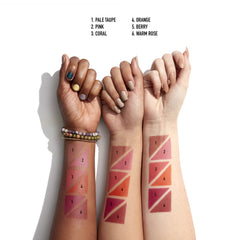 Swatch of NYX Sweet Cheeks on cheek showing natural finish