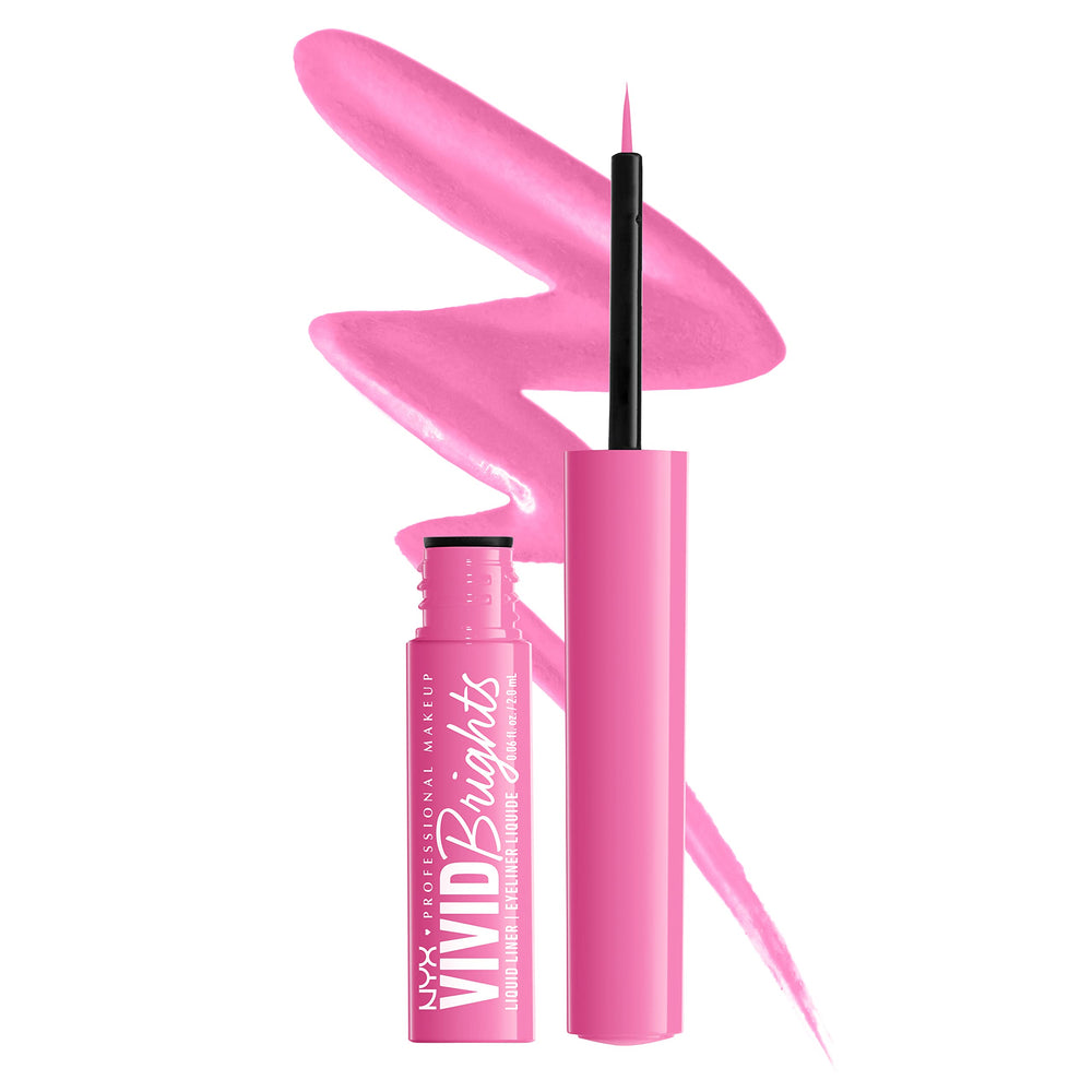 NYX Vivid Brights líquido delineador, punta fina para trazos precisos y definidos.