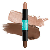 NYX Wonder Stick contorno dual, textura cremosa para definición precisa.