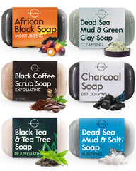 Jabón negro africano de O NATURALS hidrata y limpia la piel.