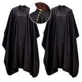 Oak Leaf hair cutting cape with snap closure for secure adjustable neck fit.