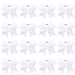 OAOLEER large 8-inch cheer bow with ponytail holder for secure sports hair.