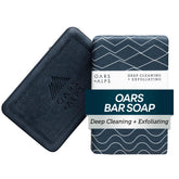 Jabón Oars + Alps barra exfoliante azul carbón: limpia poros y exfolia suavemente