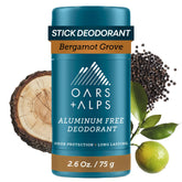 Oars + Alps desodorante sin aluminio, botella Bergamot Grove, aroma fresco y protección diaria.