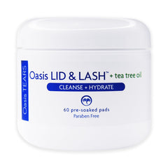 Oasis LID and LASH tea tree wipes packaging for easy daily eyelid care