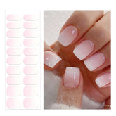 OAUEE tira de gel semicurada Rosa Ombre en la mano para uñas con acabado suave