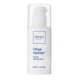Obagi Hydrate bottle pump shows easy, long-lasting hydration for all skin types.