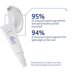 Obagi Hydrate gel cream texture swirl on hand shows smooth finish