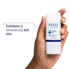 Exfoderm Forte glycolic acid action promotes gentle skin turnover.