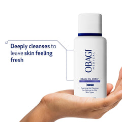 Dispensing pump of Obagi Nu-Derm Foaming Gel Cleanser for easy use.