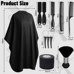 obeoby 10-in-1 barber cape kit neck duster brush clears hair efficiently