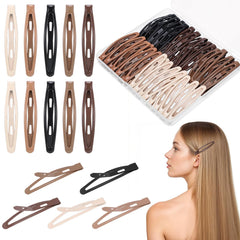 Obeoby 40-piece metal snap hair clips in five colors for secure daily styling