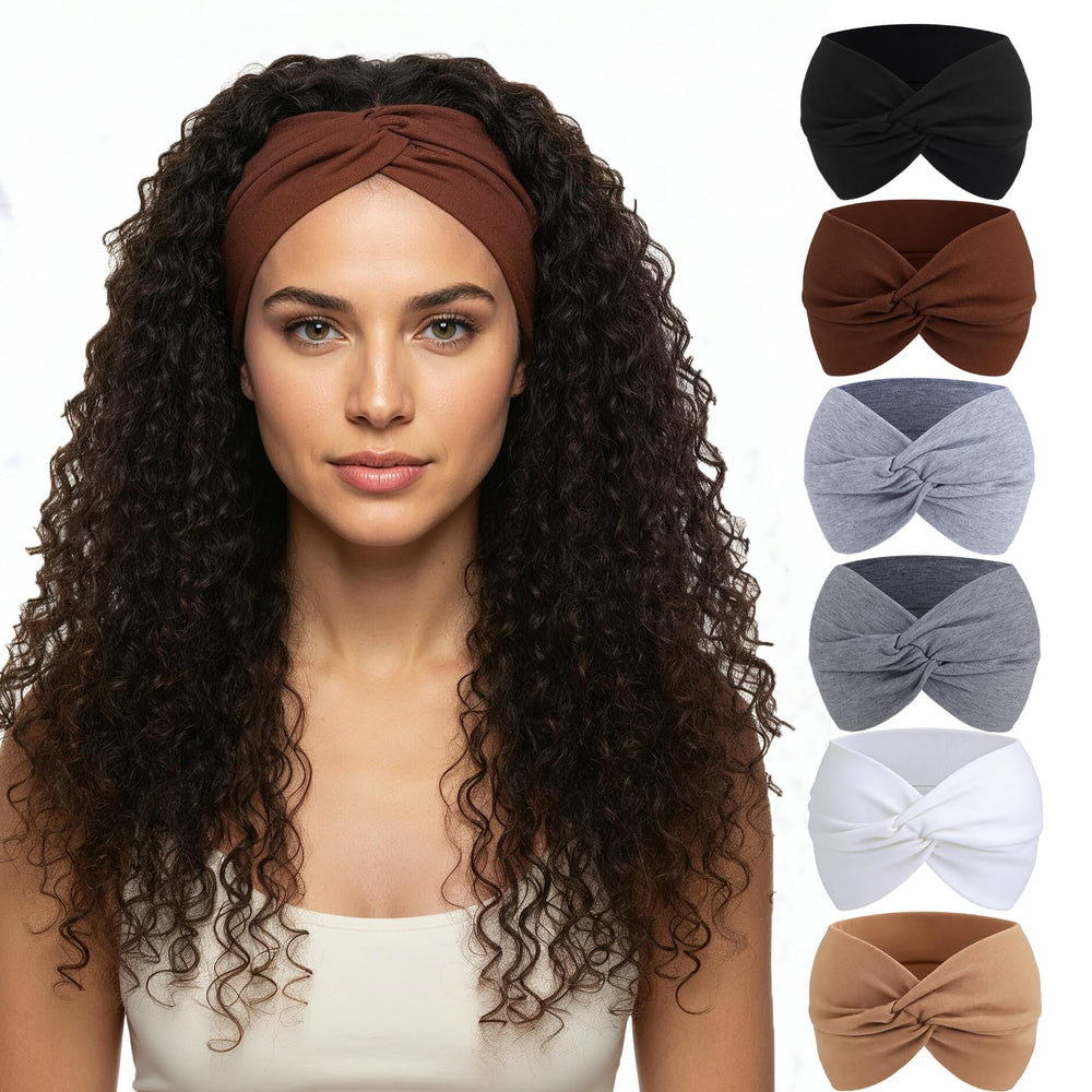 obeoby banda turbante ancha para ejercicio, cómoda y absorbente.