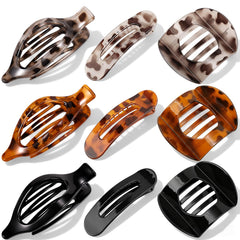 Obeoby clip de pico plano 4-7x2 pulgadas, sujeción estable para cabello