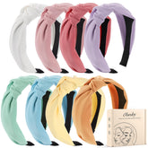 Diadema nudo obeoby, conjunto de 8 piezas, colorido y cómodo para el día a día.