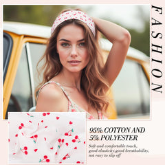 obeoby blue-white stripe headband, versatile styling with comfortable stretch