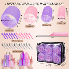 Obeoby hair rollers with clips for secure, easy styling at home