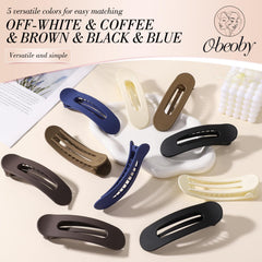 Obeoby pinzas planas mate beige, diseño ligero para uso diario