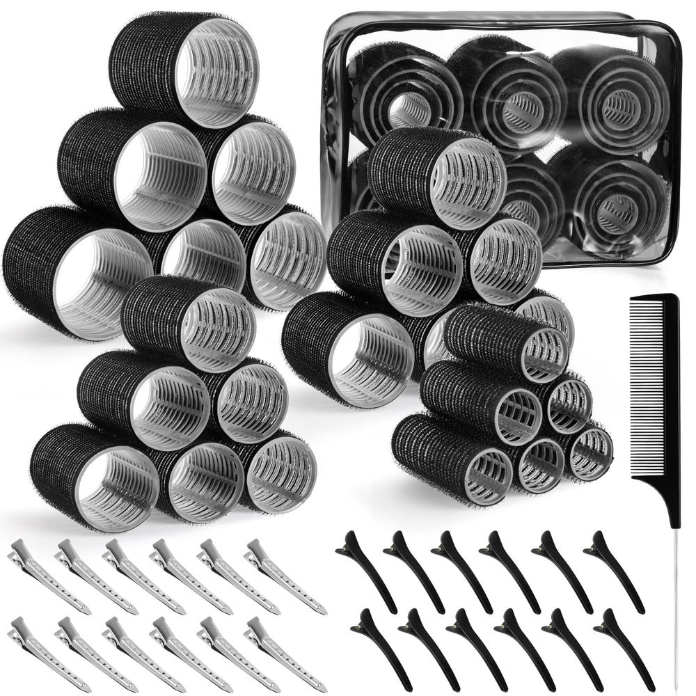 Obeoby self-grip rollers four sizes set for versatile at-home styling