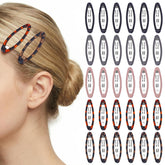 Obeoby snap hair clip in oval tortoise shell for secure daily styling
