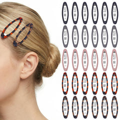 Obeoby snap hair clip in oval tortoise shell for secure daily styling