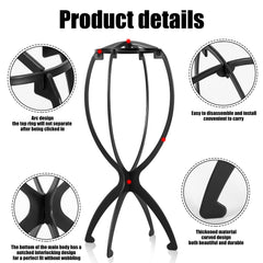 obeoby durable plastic wig stand supports secure wig placement during drying.