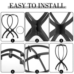 obeoby wig stand protective hollow design helps wigs dry faster