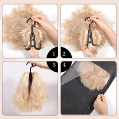 obeoby storage bag features a clear window to view wigs without unzipping.