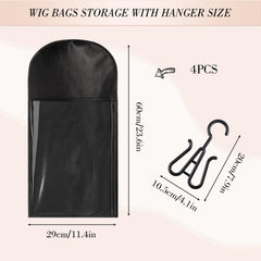 obeoby wig storage bag's dustproof design protects a 24-inch wig during travel.