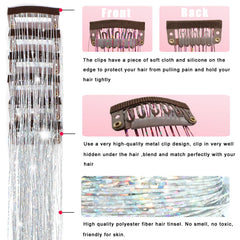 Obinying gold glitter tinsel adds luminous accents to updos