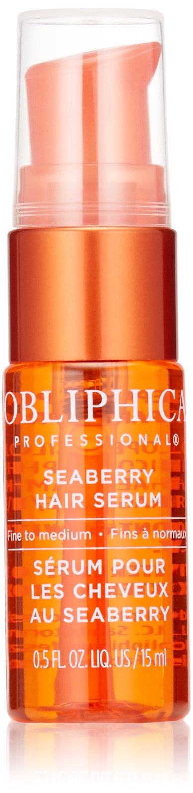 Obliphica Seaberry Serum para cabello fino, aporta brillo y nutrición.