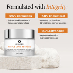 OBOGEE triple lipid ceramide cream jar highlighting barrier support