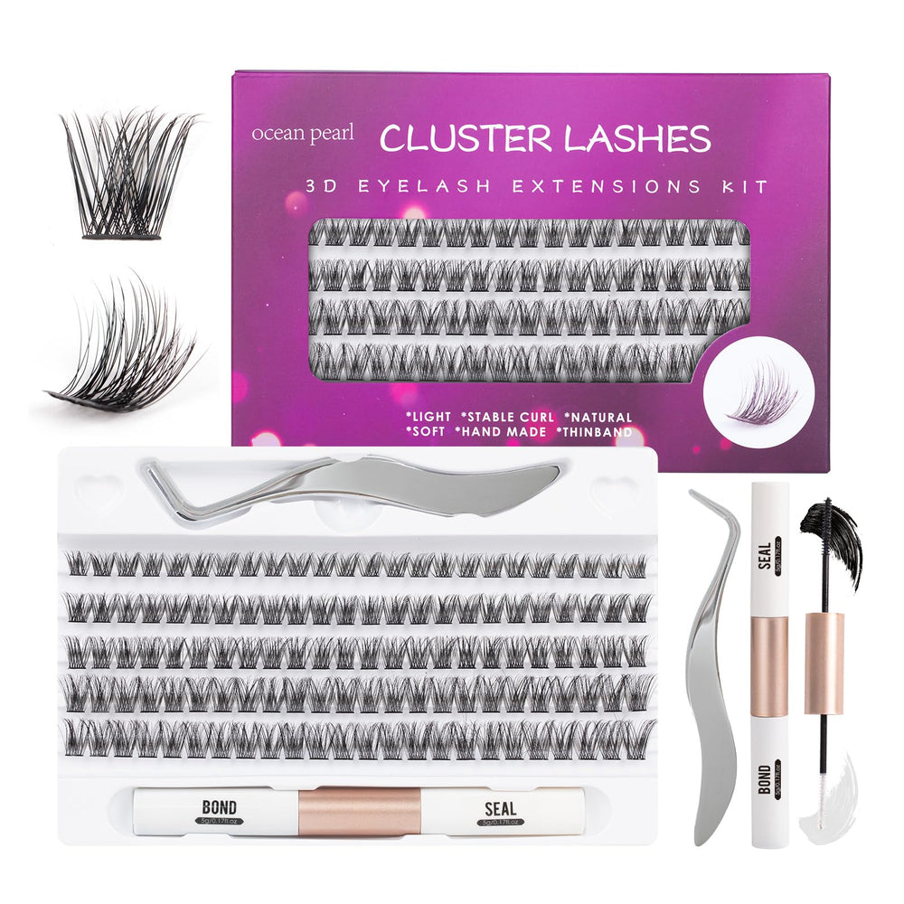 Ocean Pearl 120-cluster lashes kit for a customizable DIY look