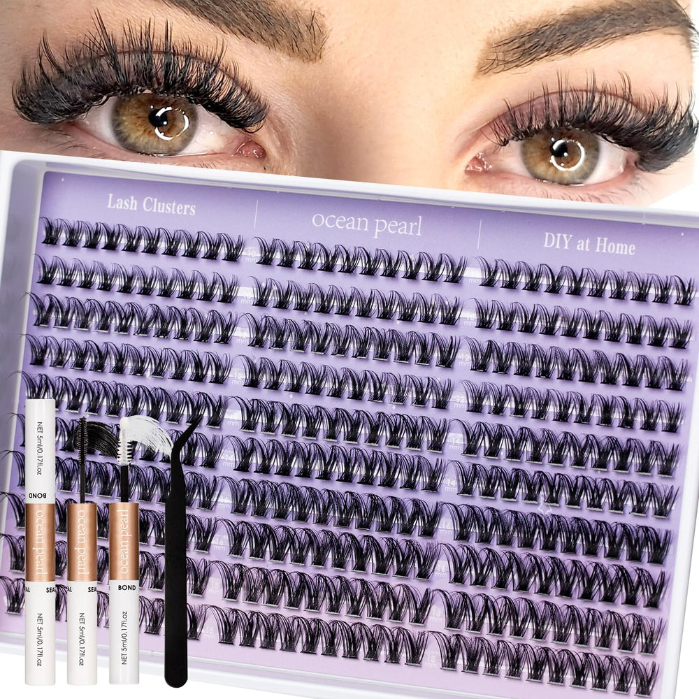 Ocean Pearl Lash Clusters collection shows natural blend for a polished look.