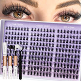 This Ocean Pearl lash clusters kit 240pcs enables easy at-home lash styling.