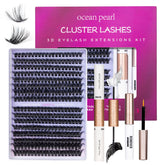 Ocean Pearl lash clusters kit view showing 320-piece set for at-home styling.
