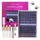 Ocean Pearl Lash Clusters Kit packaging showing compact set for easy travel and storage