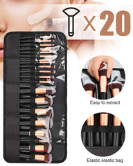 OCHEAL makeup brush organizer with 19-slot layout keeps tools neat