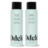 Odele smoothing shampoo bottle highlights frizz control and moisture.