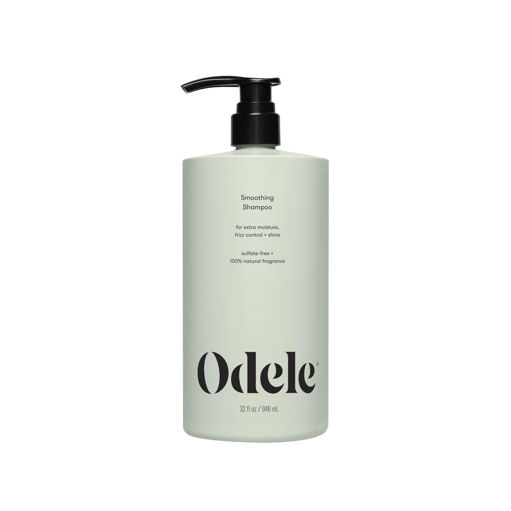 Odele Smoothing Shampoo bottle showing moisture and frizz control