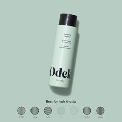 Odele Smoothing Shampoo applied on hair reveals smooth, glossy strands