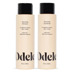 Odele volumizing shampoo bottle showing light moisture and lift