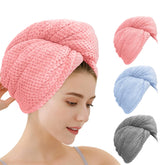 OEAGO microfiber hair towel shows ultra-absorbent fabric for fast drying