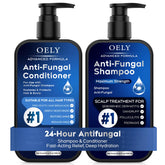 Oely antifungal shampoo bottle with tea tree for scalp comfort