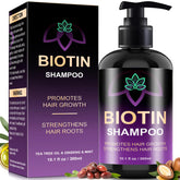 OELY Biotin Hair Growth Shampoo bottle showing sulfate-free, fuller-looking hair potential.