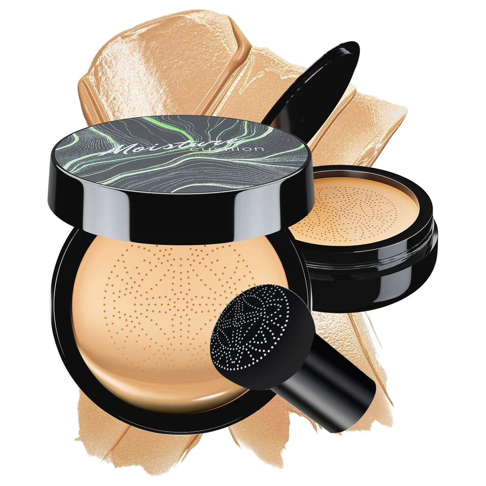 OETUIOW Mushroom Head Air Cushion CC Cream buff beige packaging for effortless application